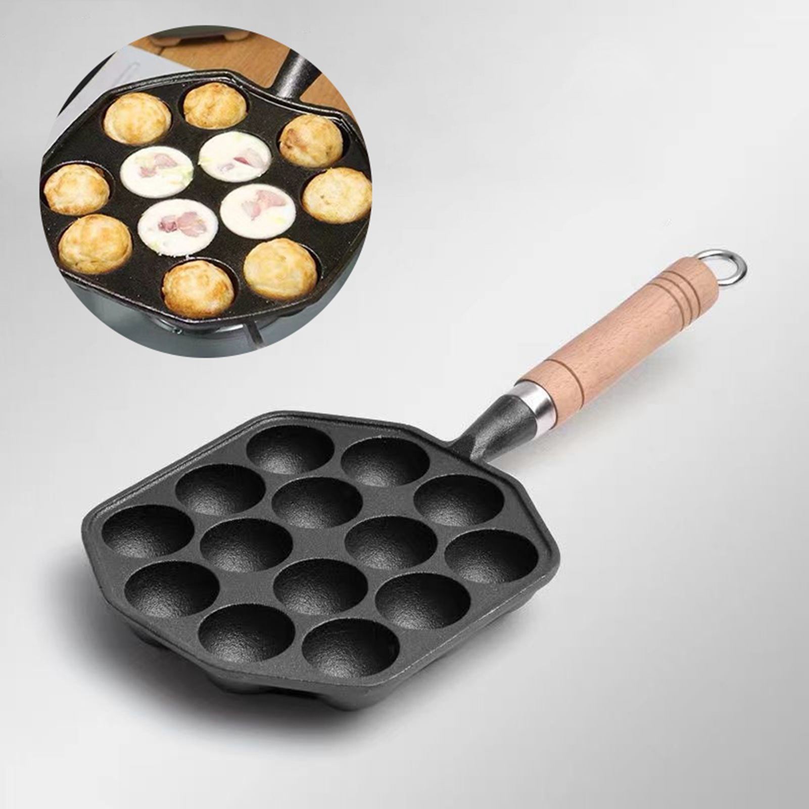 14 Holes Takoyaki Pan Nonstick - Egg Waffle Pan 评论和价格