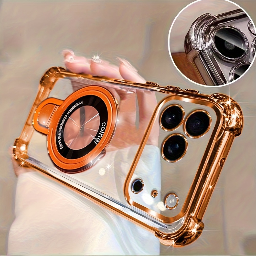 Luxury Clear  Plating Phone Ca - Taco Stand Holder 评论和价格