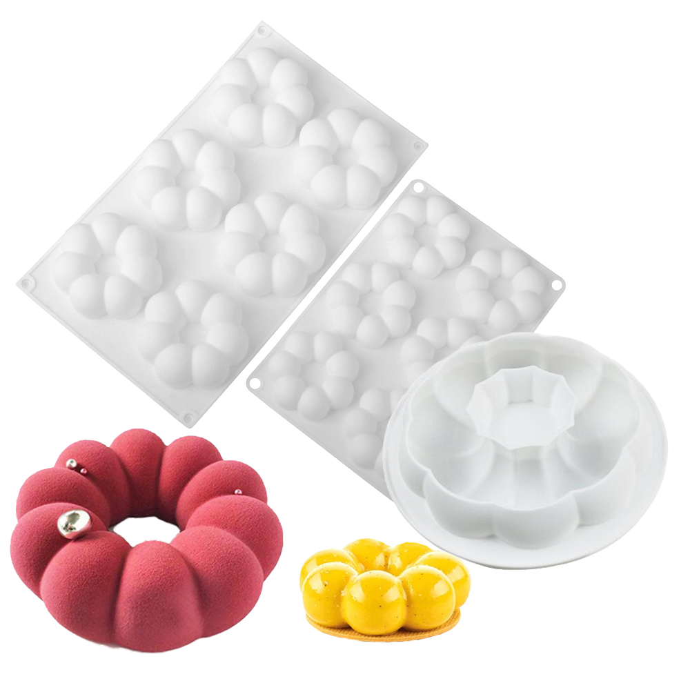 1 or 6 Cells Petal Shaped Donu - Donut Mold Silicone 评论和价格