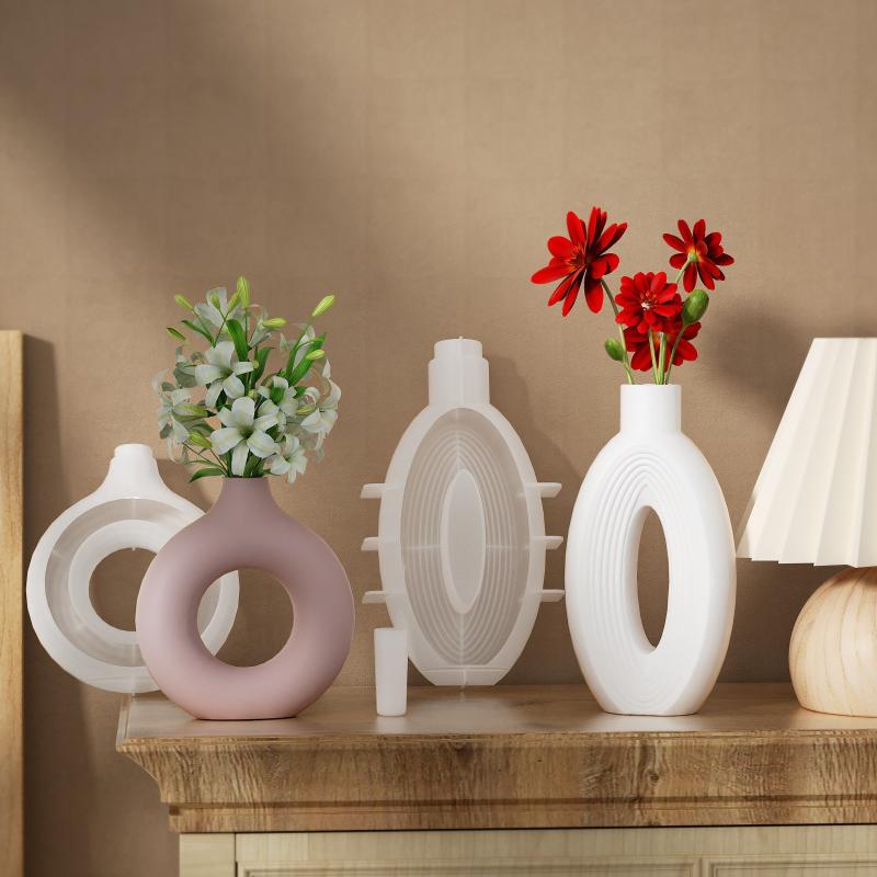New Nordic Donut Shape Vase Si - Donut Mold Silicone 评论和价格