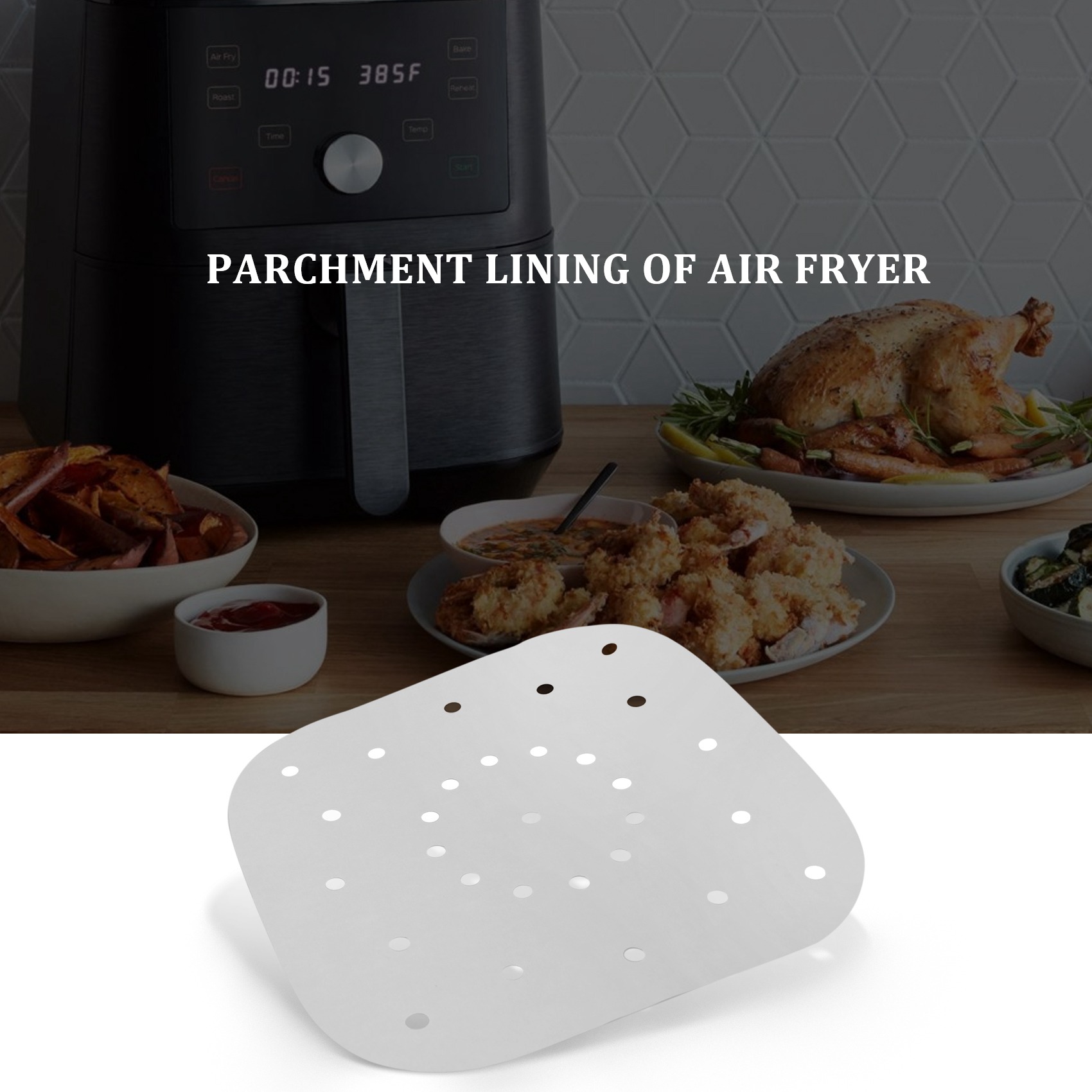 Air Fryer Parchment Paper Line - Philips Air Fryer Airfryer Xxl 评论和价格