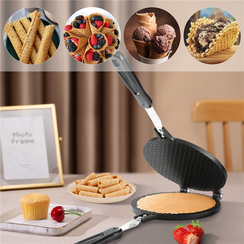 22cm Non-Stick Egg Roll Waffle - Waffle Cone Maker 评论和价格