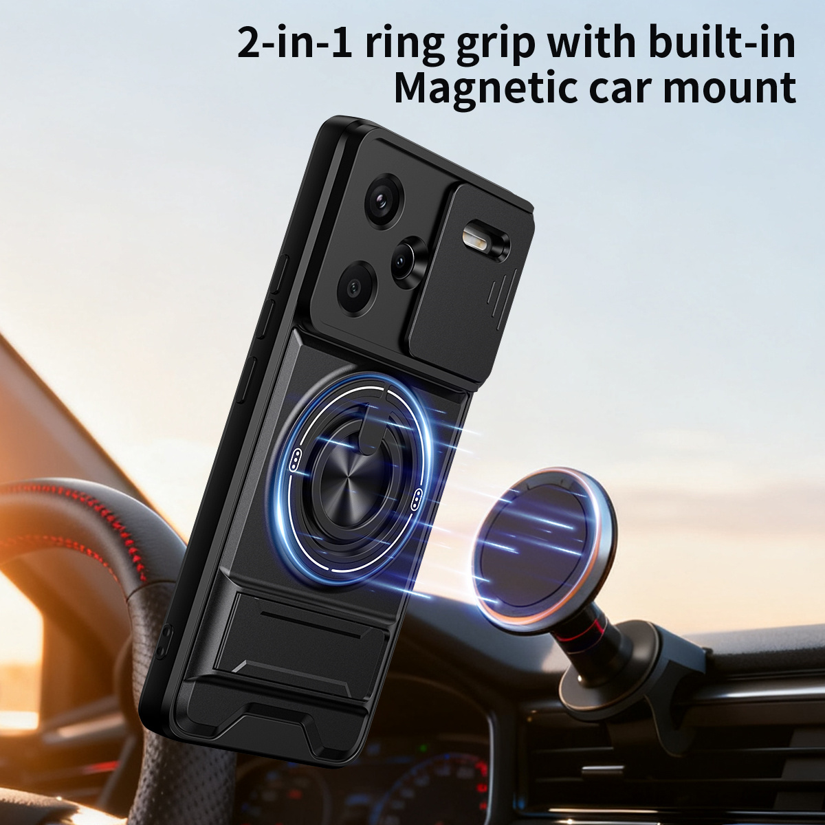 Lens Slide Camera Phone Case f - Taco Stand Holder 评论和价格
