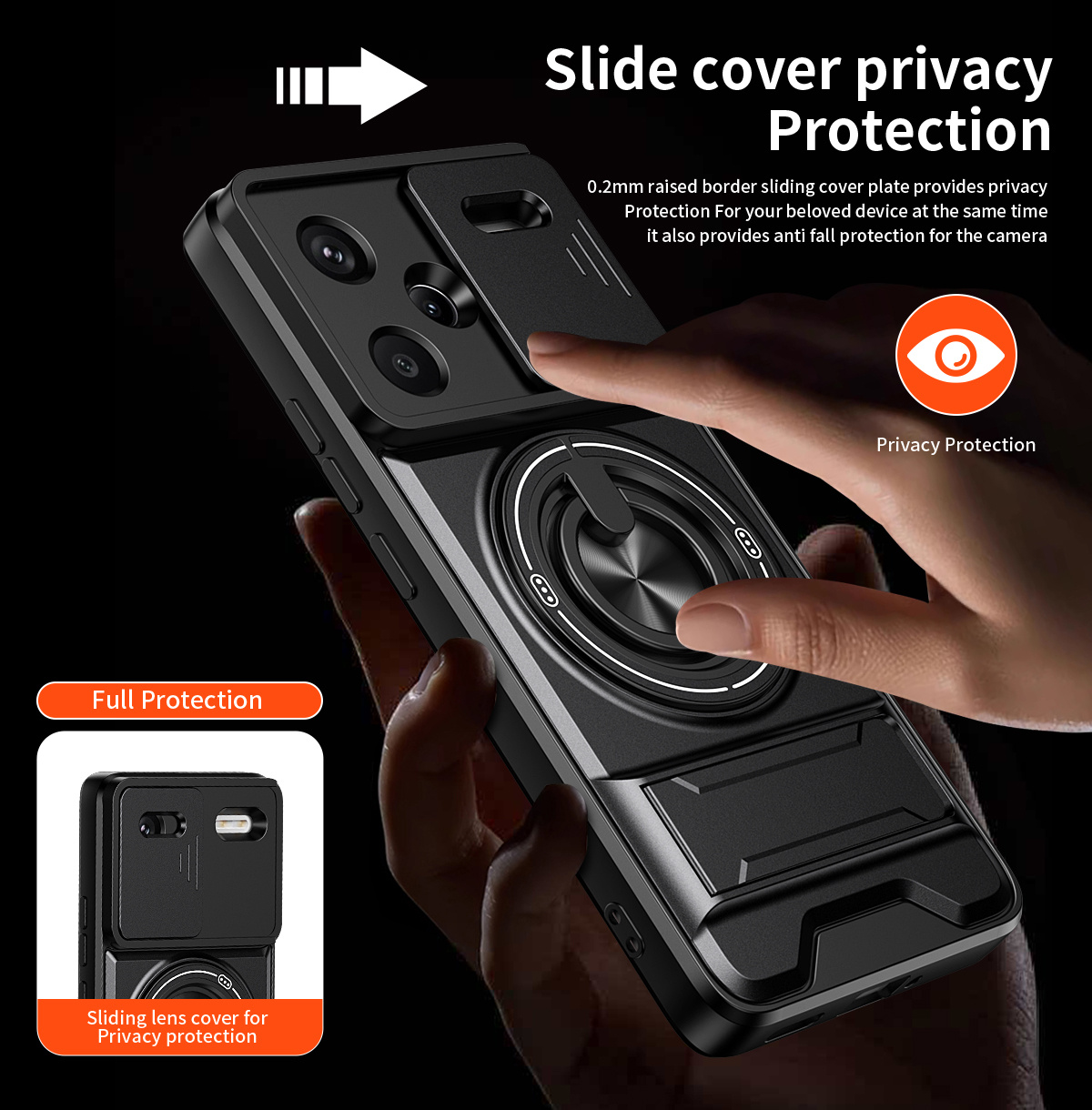 Lens Slide Camera Phone Case f - Taco Stand Holder 评论和价格